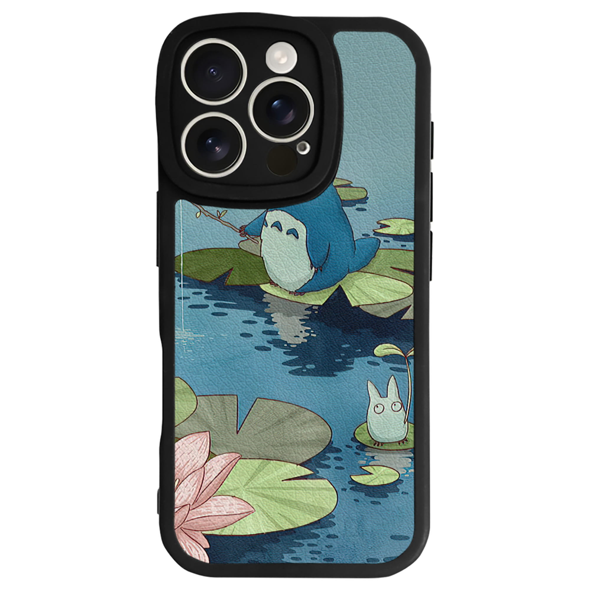 （画像用） となりのトトロ 草壁メイ 草壁サツキ My Neighbor Totoro Satsuki Kusakabe Mei Kusakabe 【iPhone 16シリーズ対応】シリコンスマホケース（レザー調） 材質：シリコン
